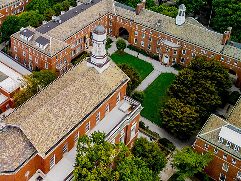 Aerial image of the Manhattan University campus