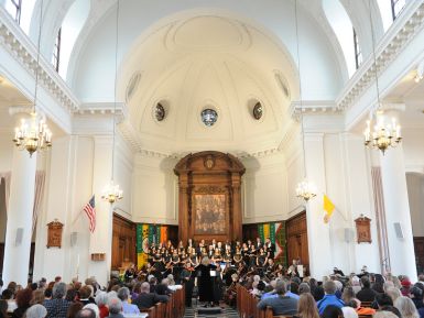 Manhattan University Chapel of De La Salle and His Brothers during the Annual Lessons and Carols Festival