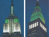 Empire State Building lights up Jasper Green