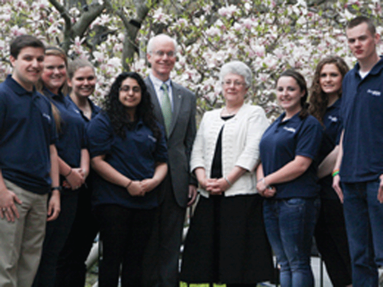 students and college president