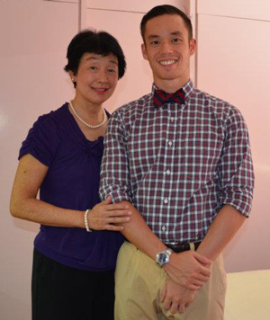 Teresa Chan and son Enrique Sola