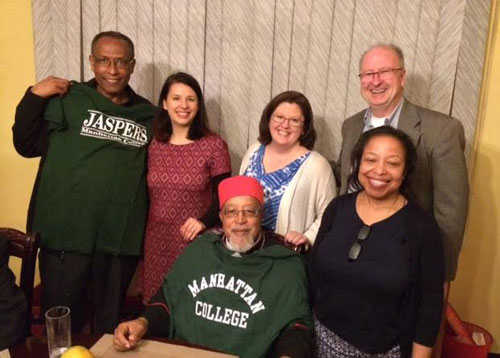 Manhattan group meeting with the bishop in Ethiopia