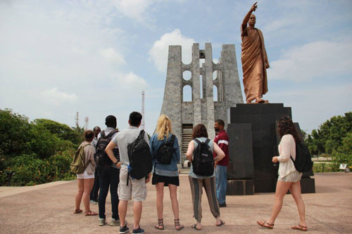 Students visit memorial in Ghana