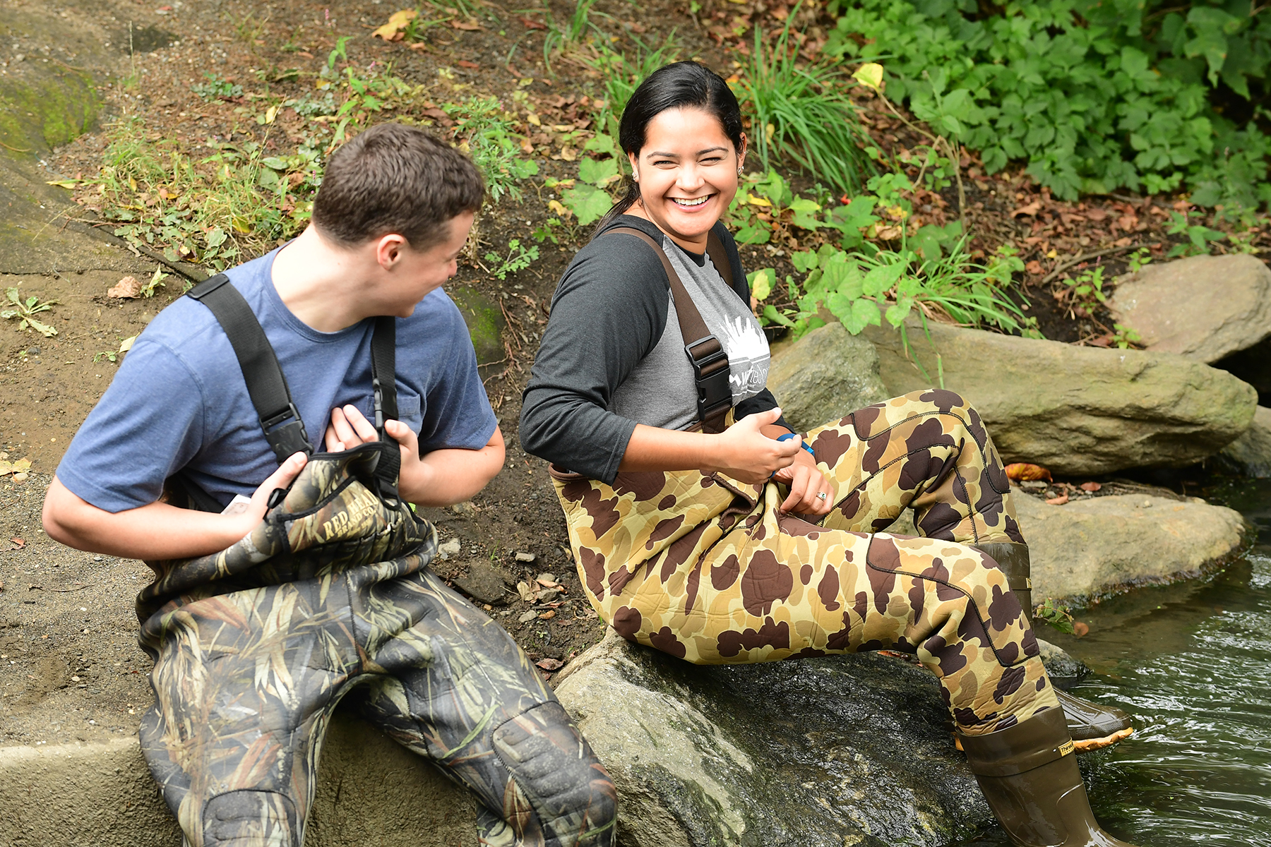 Stephanie Castro gets down and dirty at Van Cortlandt Park.