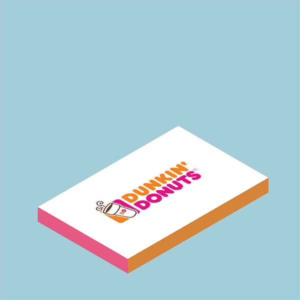 Cartoon video of Dunkin' Donuts box opening and closing.