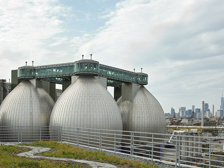 Newtown Creek digestors in Brooklyn