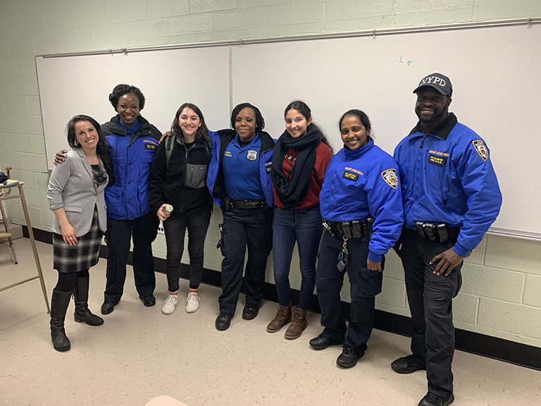 Dr. Madeleine Novich and members of NYPD 