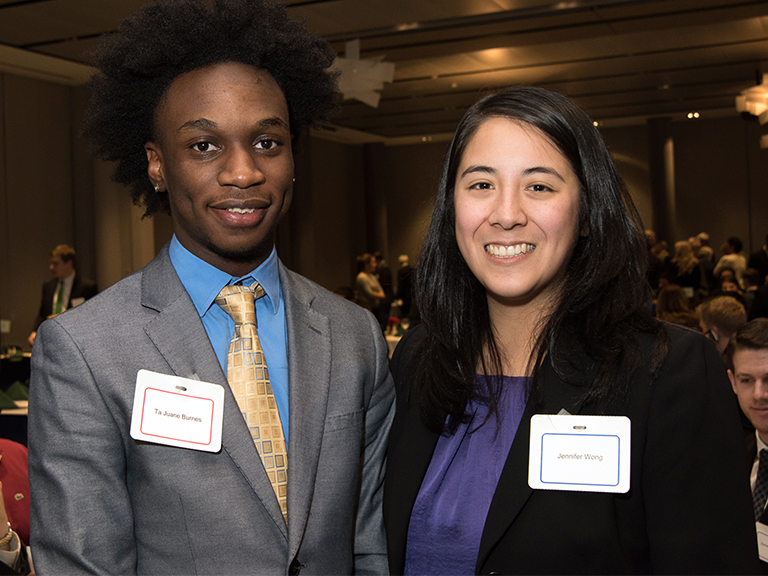 male and female manhattan college student mentees