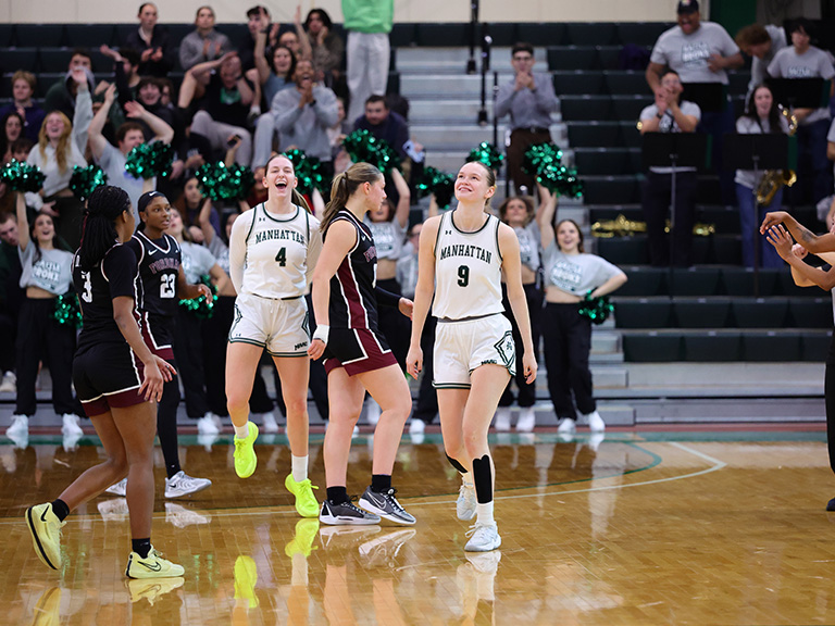 Womens team during the 2024 Battle of the Bronx basketball game