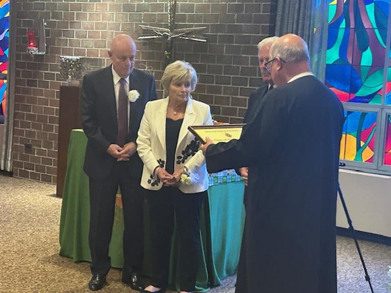 Image of Thomas and Alice O'Malley as they were named Affiliated members of the Institute of the Brothers of the Christian Schools 