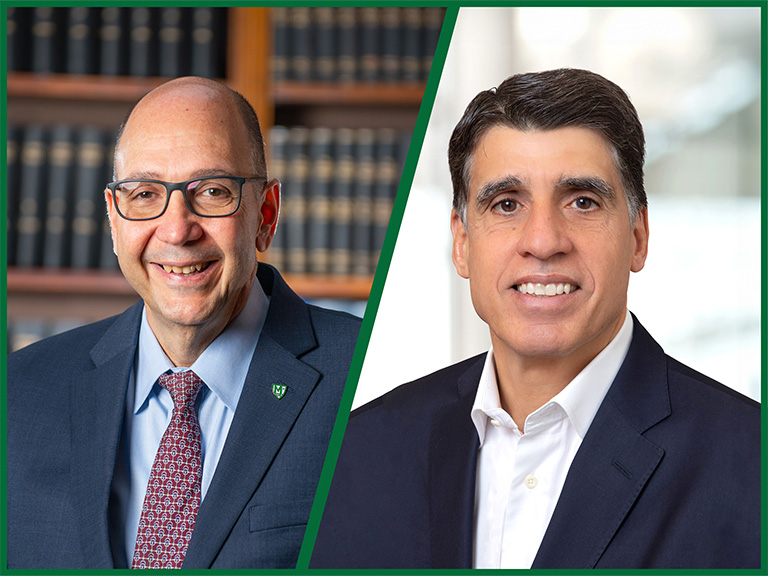 Image of Milo Riverso, ’81, Ph.D., P.E., and Thomas Z. Scarangello, ’79 and ‘82, P.E.