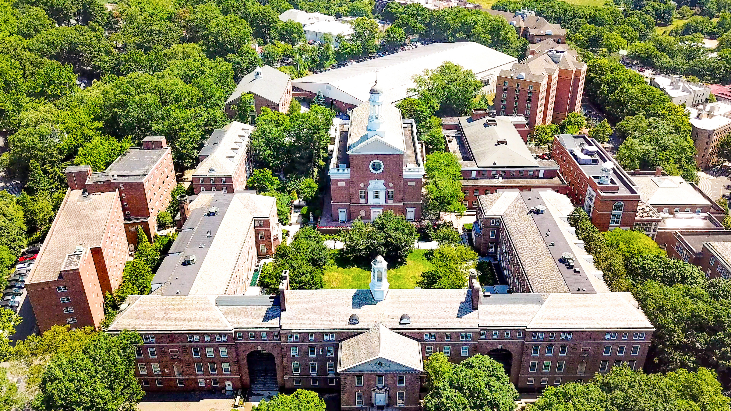 Aerial photograph of Manhattan College main campus.