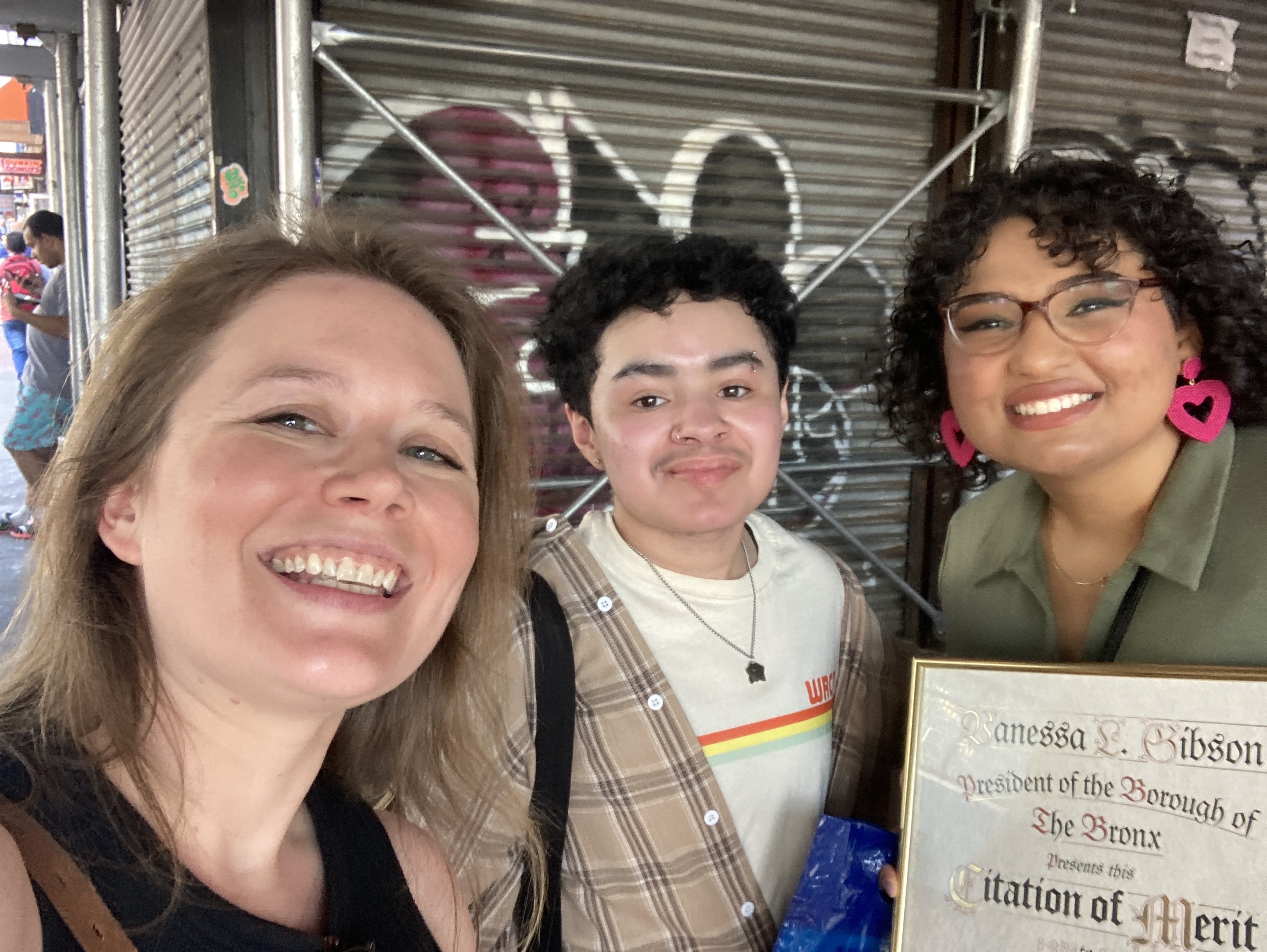 Rainbow Jaspers president is recognized for her service by the Bronx Borough President in Pride month, 2023