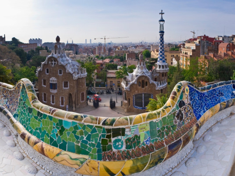 Gaudi park in Barcelona
